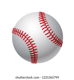 Baseball ball. vector illustration isolated on white background.