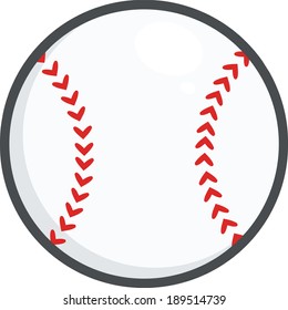  Baseball Ball. Vector Illustration Isolated on white