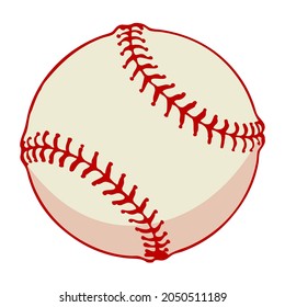 baseball ball vector illustration,isolated on white background,top view
