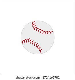 baseball ball, vector on white background
