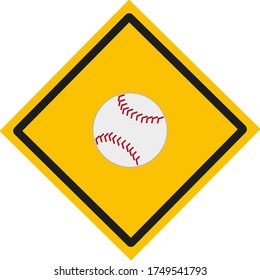 baseball ball, vector on white background