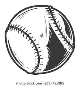 Baseball Ball vintage classic retro silhouette icon vector illustration design on white background