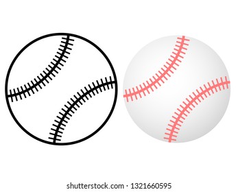 Baseball balls isolated on a white background