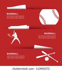 Baseball banners - vector illustration