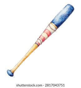 Baseball bat with American flag colors