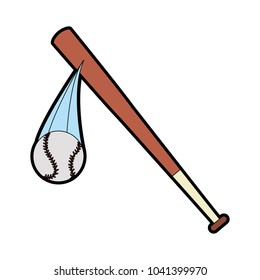 Baseball bat and ball