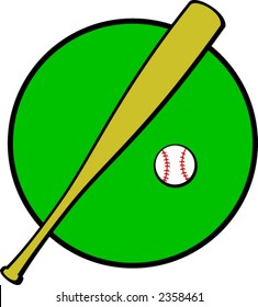 baseball bat and ball