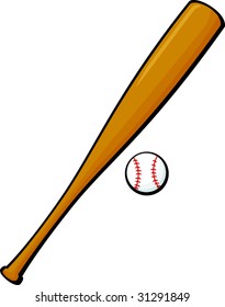 baseball bat and ball