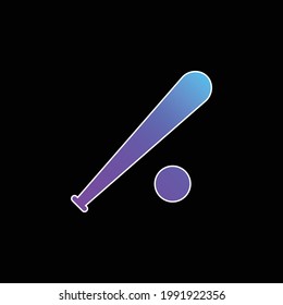 Icono de vector de gradiente azul de bola de béisbol