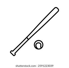 baseball bat and ball icon