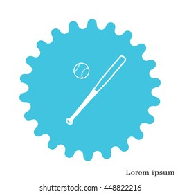 baseball bat and ball icon