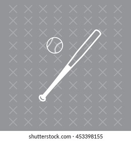 baseball bat and ball icon