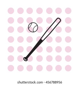 baseball bat and ball icon