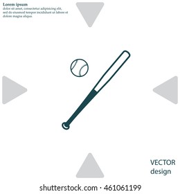 baseball bat and ball icon