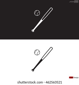 baseball bat and ball icon