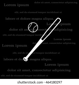 baseball bat and ball icon