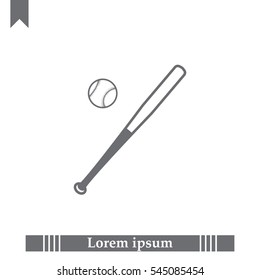 baseball bat and ball icon
