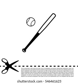 baseball bat and ball icon