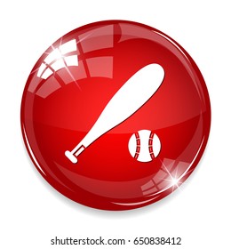 baseball bat and ball icon