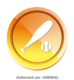 baseball bat and ball icon