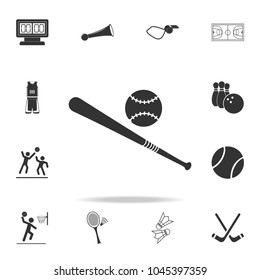 baseball bat and ball icon. Detailed set of athletes and accessories icons. Premium quality graphic design. One of the collection icons for websites, web design, mobile app on white background