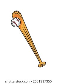 baseball bat and ball icon isolated