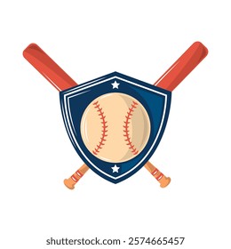 baseball bat and ball icon isolated