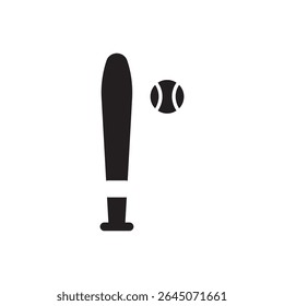 Baseball bat and ball icon. Sports icon showing bat and ball, great for baseball themes.