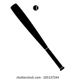 Baseball Bat and Ball icon - vector illustration
