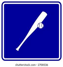 baseball bat and ball sign