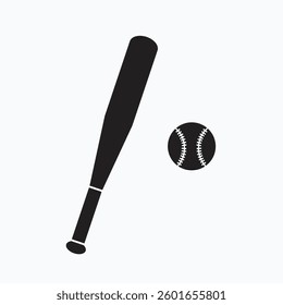 baseball bat and ball silhoutte vector design-01