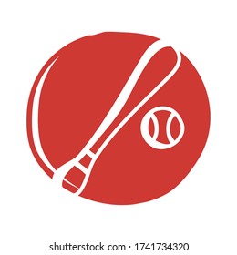 bate de béisbol con forma de bloque de bolas diseño de ilustración vectorial