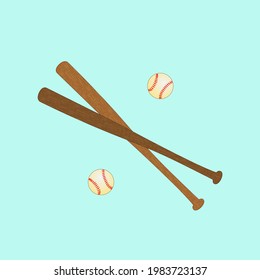 Baseball bat. Baseball bat and baseball ball for your design.