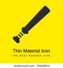 Baseball bat bright yellow material minimal icon or logo design