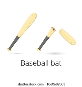 Baseball Bat And Broken Baseball Bat