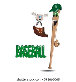 baseball bat in cap and gloves standing throws a ball in the upper