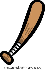 Baseball bat cartoon vector illustration