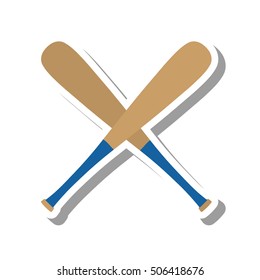 baseball bat equipment icon vector illustration design