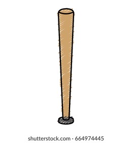 baseball bat equipment isolated icon