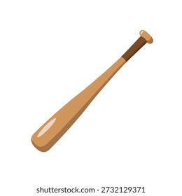 Baseball bat flat vector illustration isolated on a white background