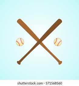 Baseball bat for a baseball game. Vector illustration.
