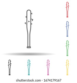 Béisbol, murciélago, pandilla, ícono de juego multicolor criminal. Línea delgada simple, contorno vector de iconos de la mafia para ui y ux, sitio web o aplicación móvil