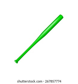 Baseball bat in green design 