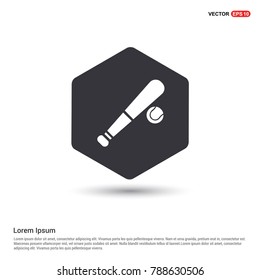 Baseball and Bat Icon Background icon template