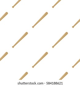 Baseball bat icon in cartoon style isolated on white background. USA country pattern stock vector illustration.