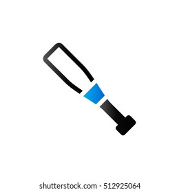 Baseball bat icon in duo tone color. Sport playing swing