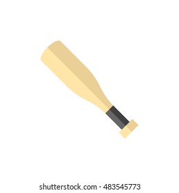 Baseball bat icon in flat color style. Sport team playing leisure swing baseball American