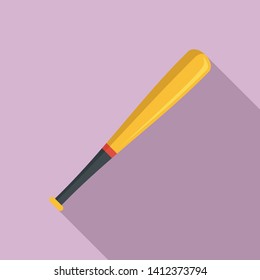 Baseball bat icon. Flat illustration of baseball bat vector icon for web design