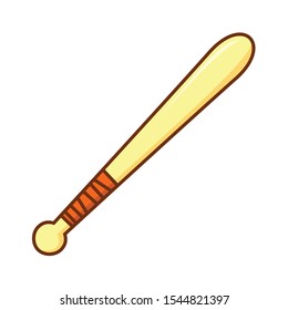 Baseball bat icon. Flat illustration of baseball bat vector icon for web design