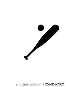 Baseball bat icon flat vector design